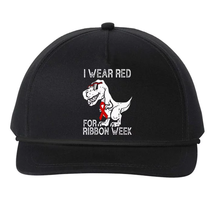 In October We Wear Red Ribbon Squad Week Awareness Snapback Five-Panel Rope Hat