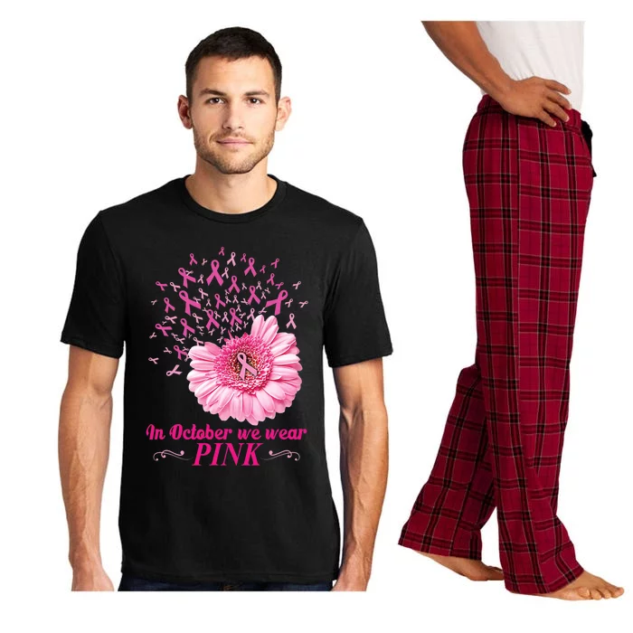 In October We Wear Pink Funny Daisy Gifts Pajama Set