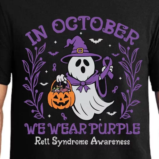 In October We Wear Purple Rett Syndrome Awareness Halloween Pajama Set