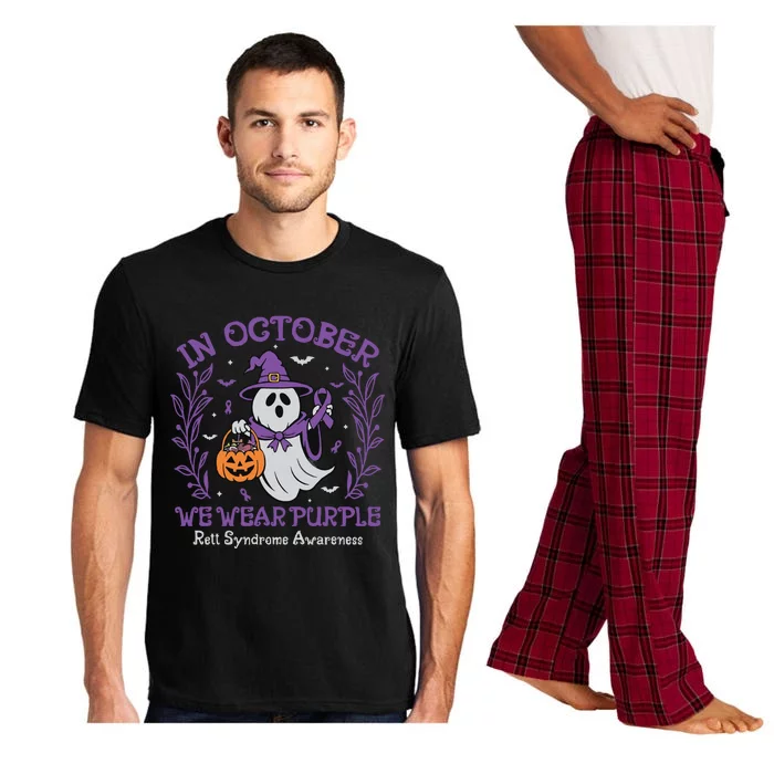 In October We Wear Purple Rett Syndrome Awareness Halloween Pajama Set