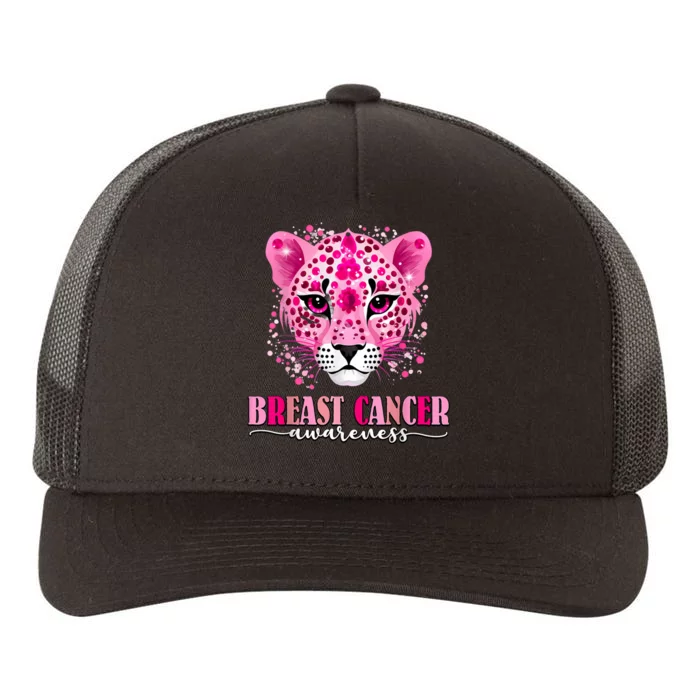 In October We Wear Pink Cute Little Lion Breast Cancer Yupoong Adult 5-Panel Trucker Hat