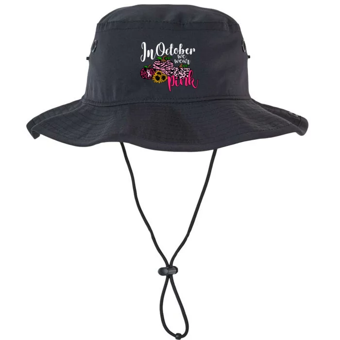 In October We Wear Pink Fall Autumn Support Breast Cancer Legacy Cool Fit Booney Bucket Hat