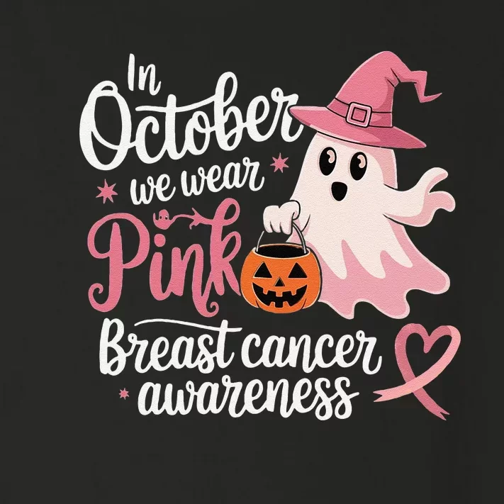 In October We Wear Pin.K Halloween Breast Cancer Awareness Toddler Long Sleeve Shirt