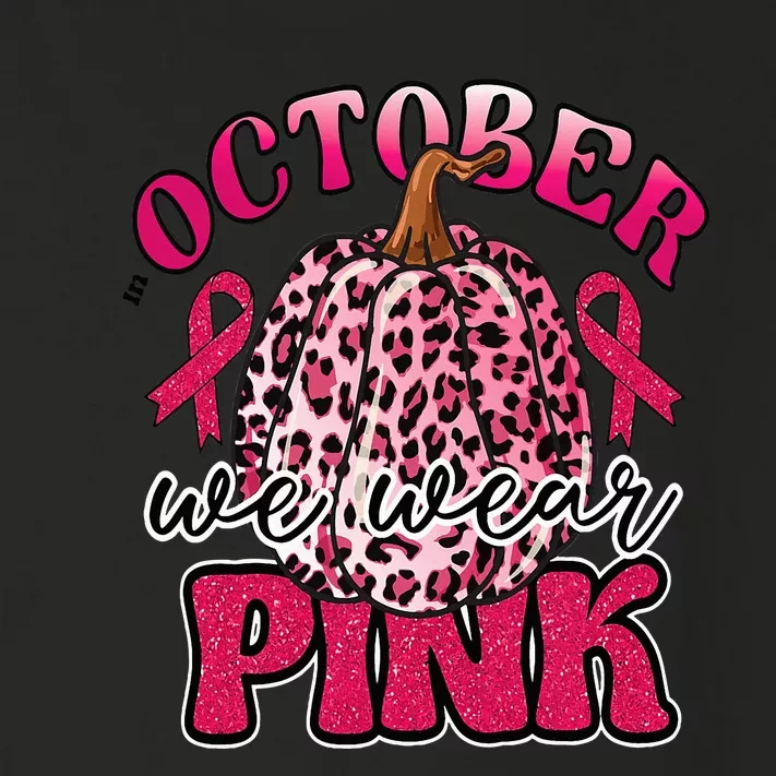 In October We Wear Pink Pumpkin Breast Cancer Awareness Toddler Long Sleeve Shirt