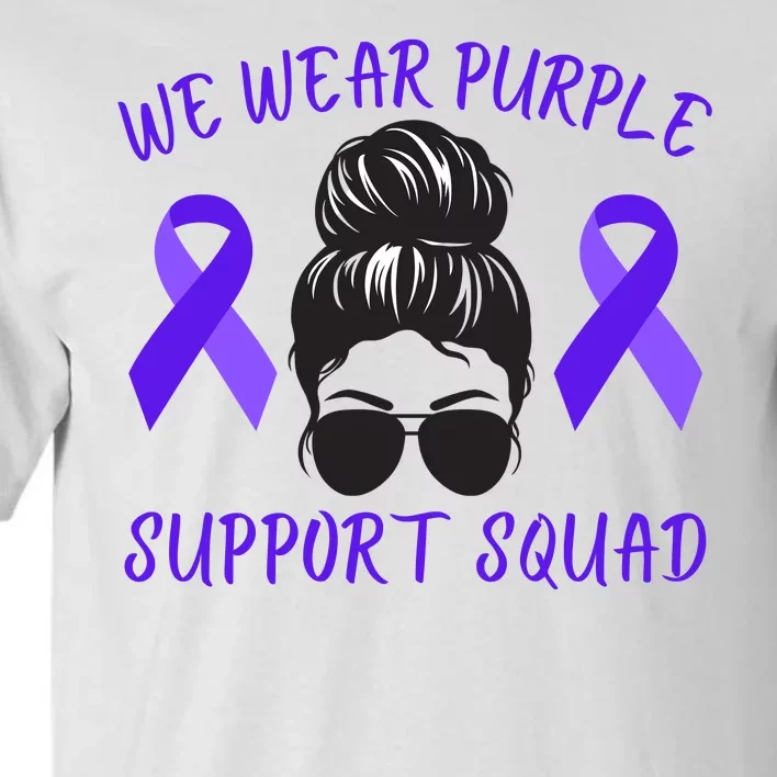 In October We Wear Purple Domestic Violence Awareness Purple Ribbon Tall T-Shirt