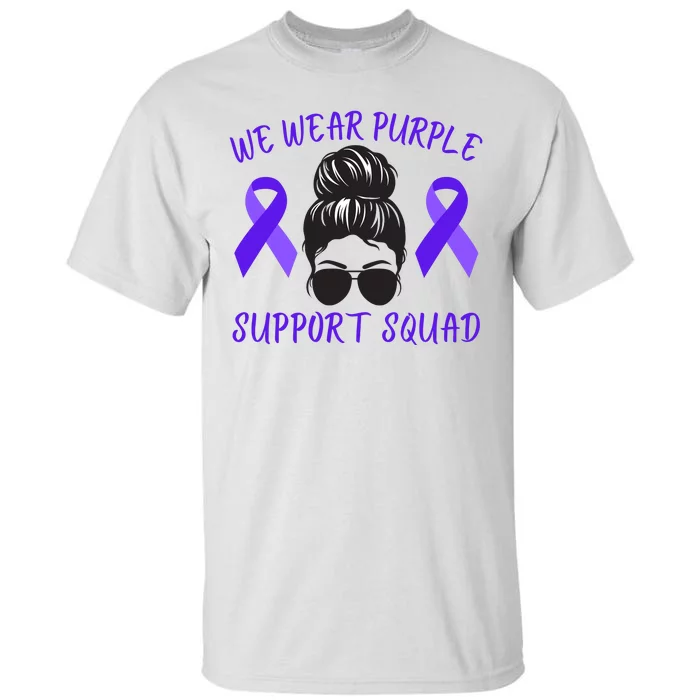 In October We Wear Purple Domestic Violence Awareness Purple Ribbon Tall T-Shirt