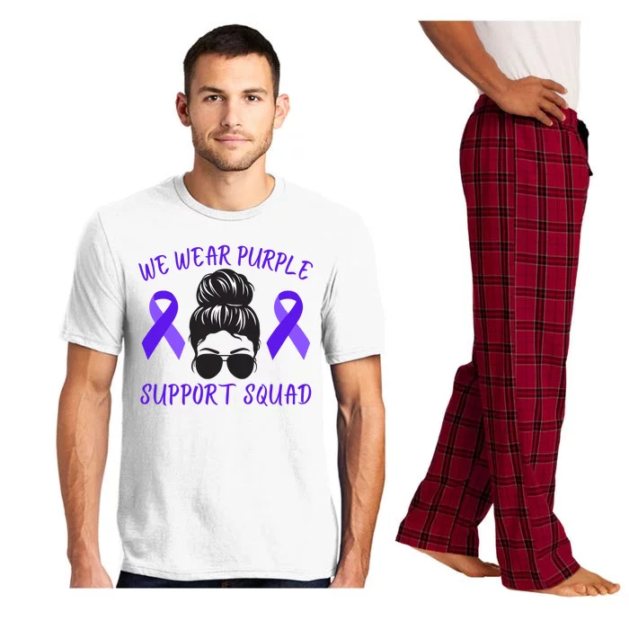 In October We Wear Purple Domestic Violence Awareness Purple Ribbon Pajama Set