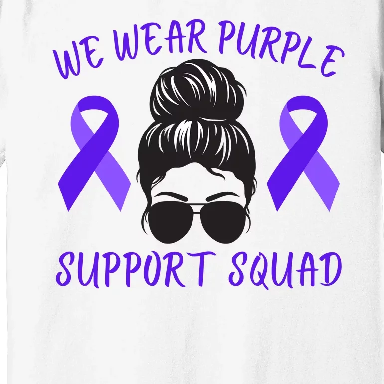 In October We Wear Purple Domestic Violence Awareness Purple Ribbon Premium T-Shirt