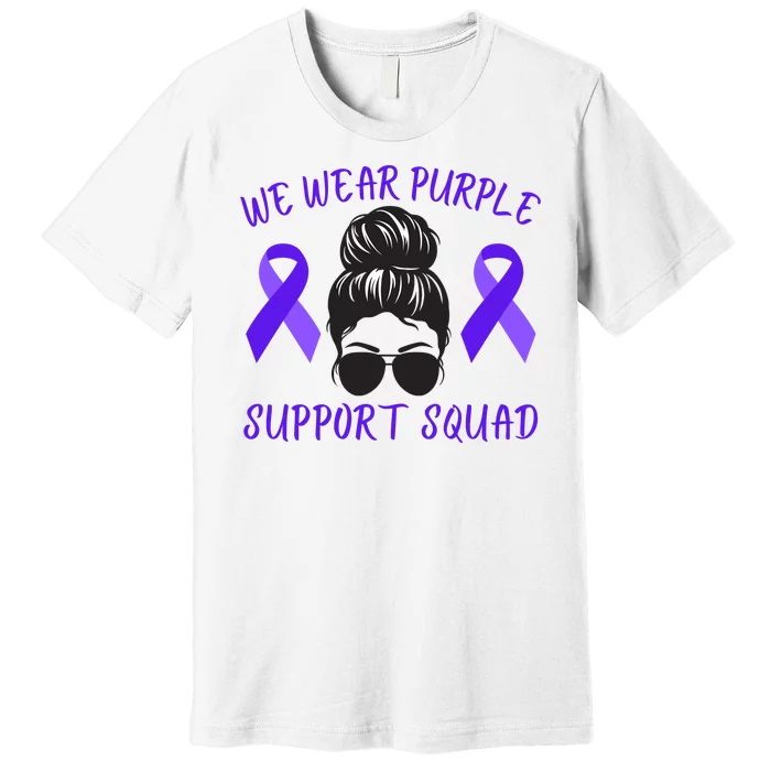 In October We Wear Purple Domestic Violence Awareness Purple Ribbon Premium T-Shirt