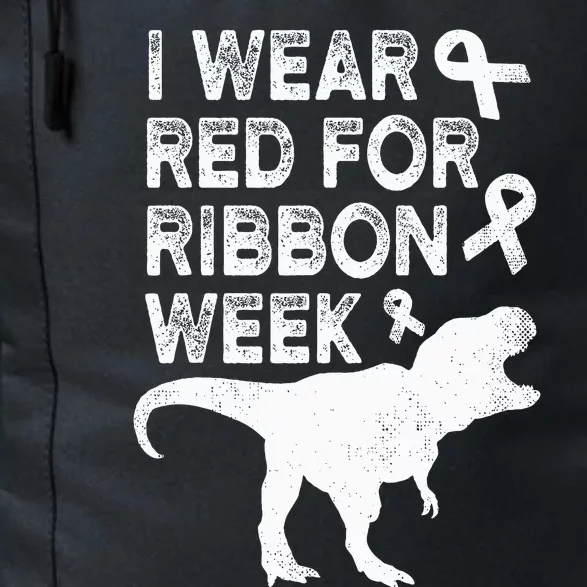 In October We Wear Red Week Ribbon Awareness Daily Commute Backpack