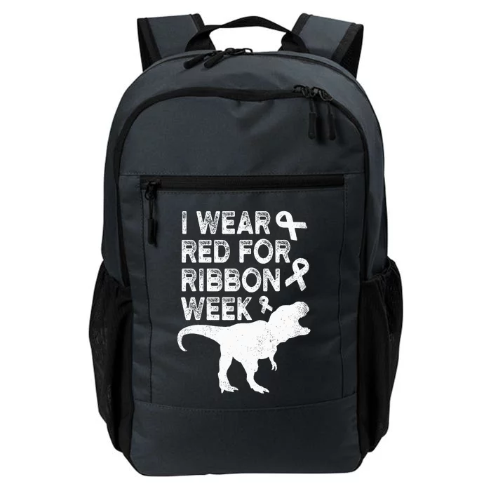 In October We Wear Red Week Ribbon Awareness Daily Commute Backpack