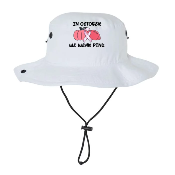 In October We Wear Pink Breast Cancer Pumpkin Ribbon Legacy Cool Fit Booney Bucket Hat