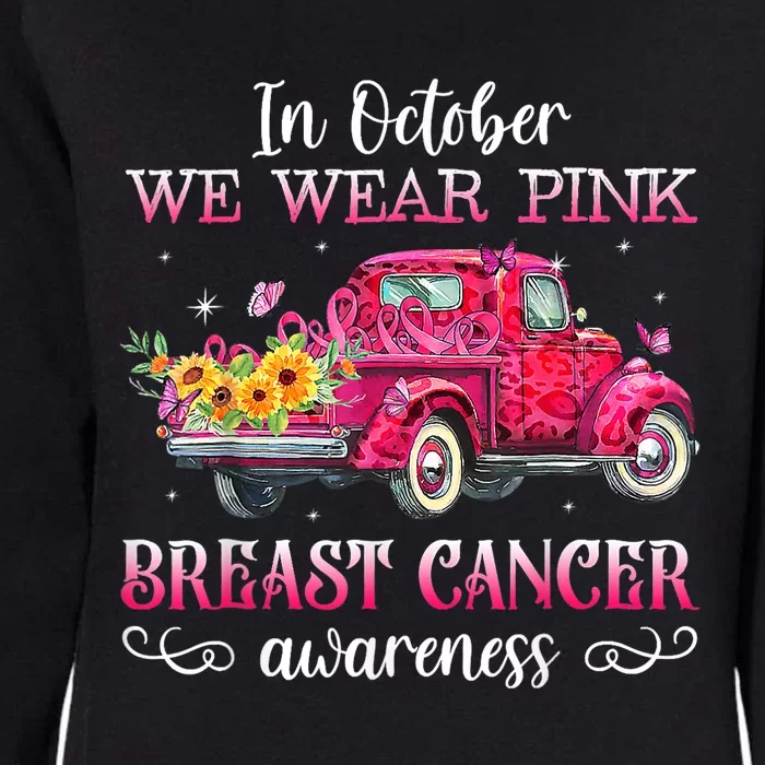 In October We Wear Pink Ghost Pumpkin Breast Cancer Warrior Womens California Wash Sweatshirt