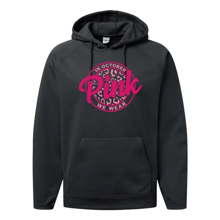 In October We Wear Pink Performance Fleece Hoodie