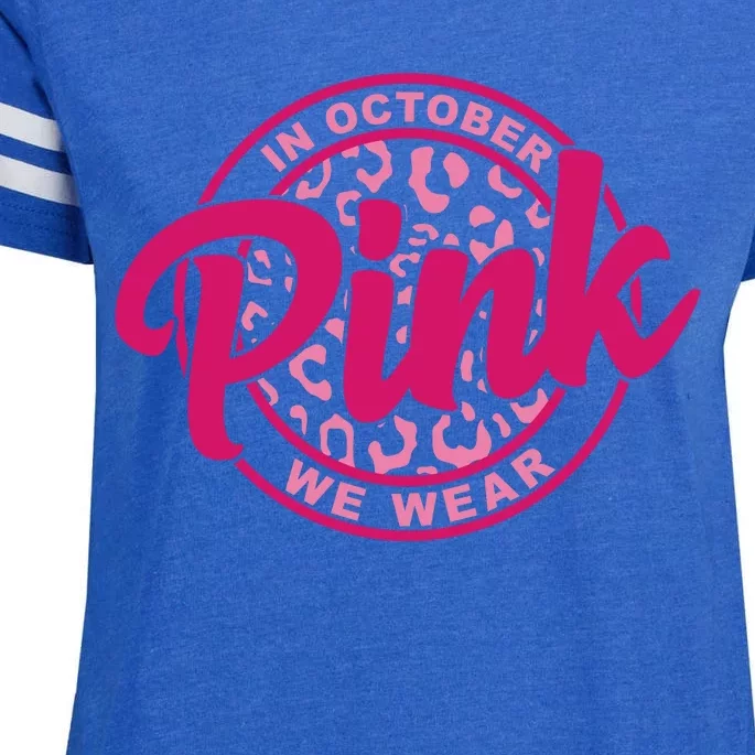 In October We Wear Pink Enza Ladies Jersey Football T-Shirt