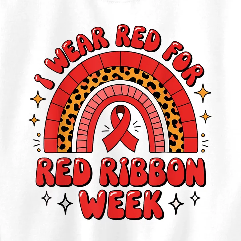 In October We Wear Red Ribbon Week Awareness Drugfree Kids Sweatshirt