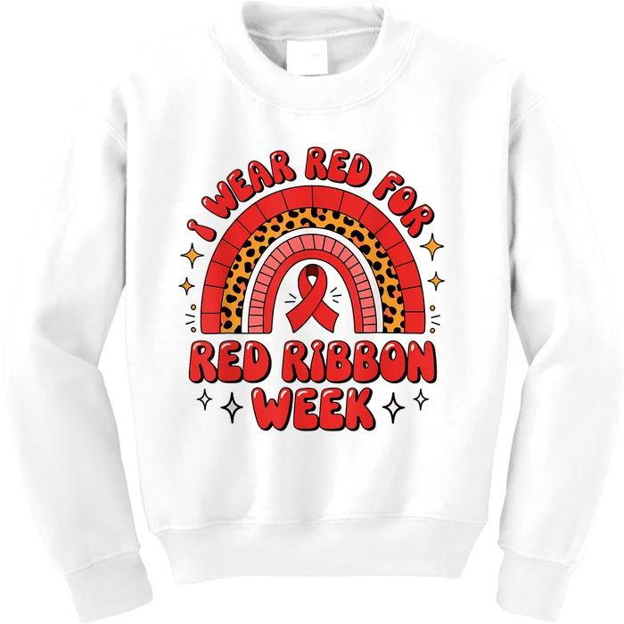 In October We Wear Red Ribbon Week Awareness Drugfree Kids Sweatshirt