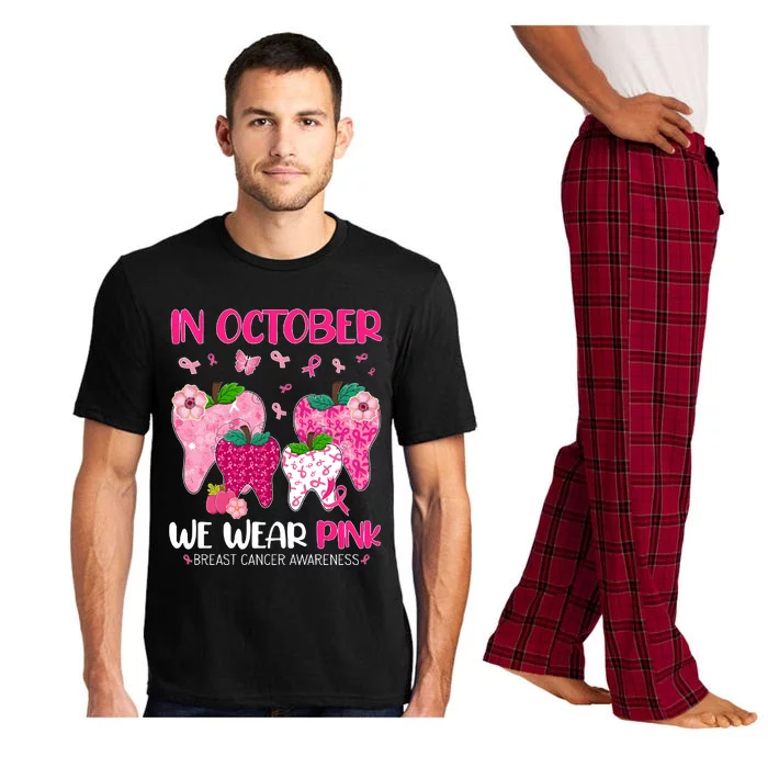 In October We Wear Breast Cancer Awareness Dental Pajama Set