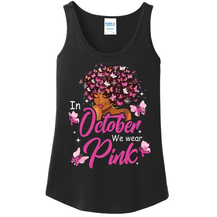 In October We Wear Pink African American Costume Ladies Essential Tank