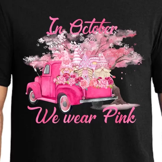 In October We Wear Pink For Breast Cancer Awareness Month Pajama Set