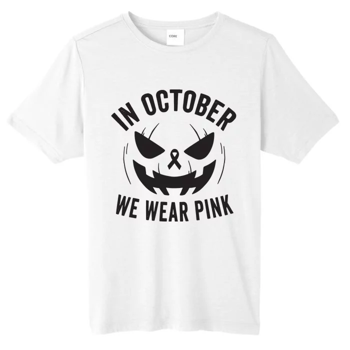 In October We Wear Pink Breast Cancer Halloween ChromaSoft Performance T-Shirt