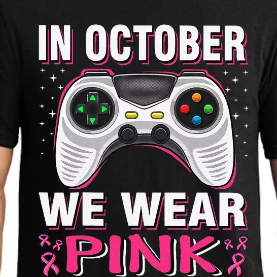 In October We Wear P.Ink Breast Cancer Gaming Gift Pajama Set