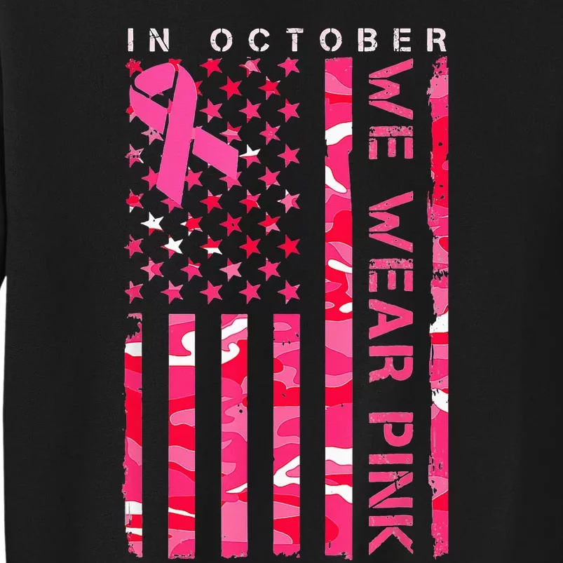 In October We Wear Pink Camo Breast Cancer Awareness Month Sweatshirt