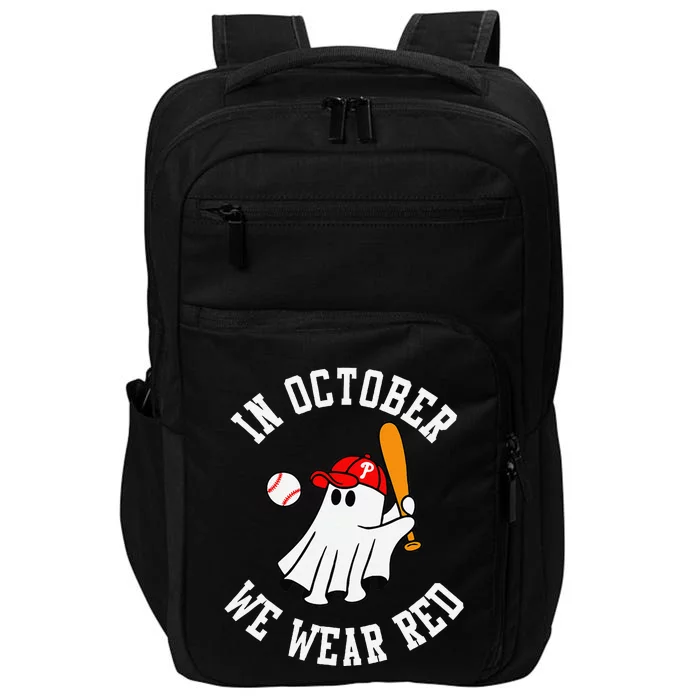 In October We Wear Red October Philadelphia Baseball Impact Tech Backpack