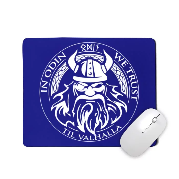 In Odin We Trust Till Valhalla Viking Norse God Gift Mousepad