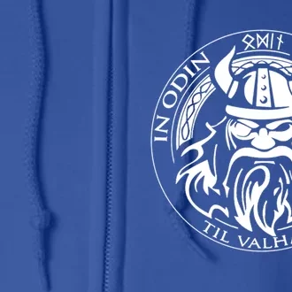 In Odin We Trust Till Valhalla Viking Norse God Gift Full Zip Hoodie