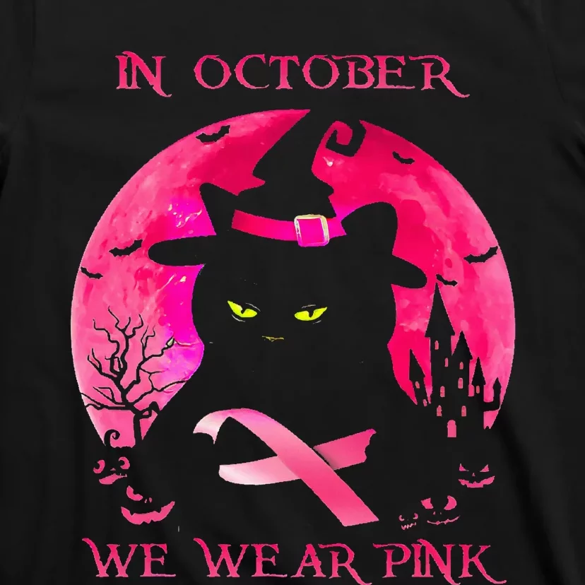 In October We Wear Pink Pumpkin Breast Cancer Awareness T-Shirt