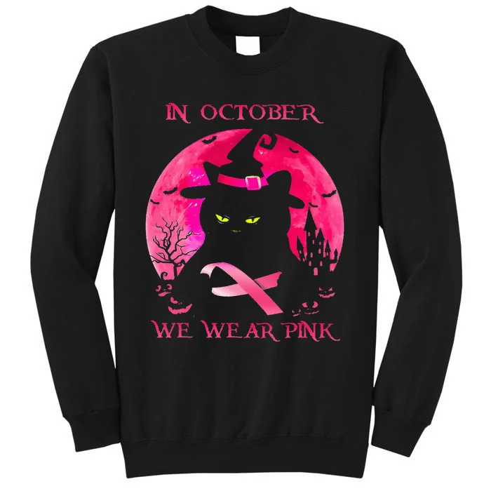 In October We Wear Pink Pumpkin Breast Cancer Awareness Tall Sweatshirt