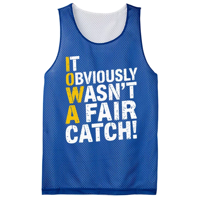 It Obviously WasnT A Fair Catch Funny Saying Mesh Reversible Basketball Jersey Tank