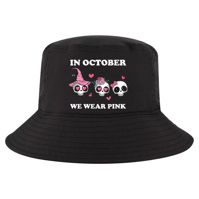 In October We Wear Pink Sugar Skull Cool Comfort Performance Bucket Hat