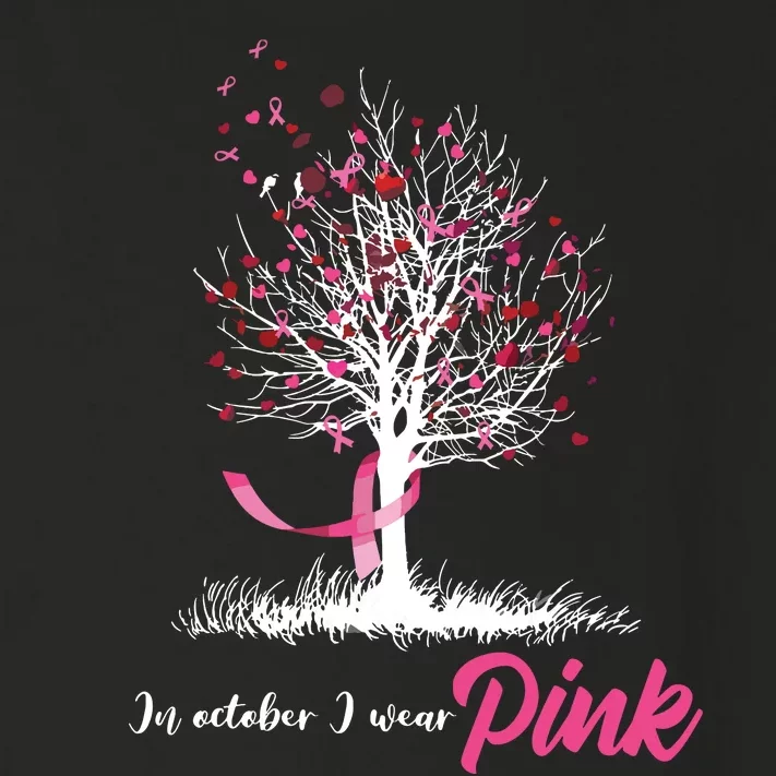 In October We Wear Pink Tree Breast Cancer Awareness Toddler Long Sleeve Shirt