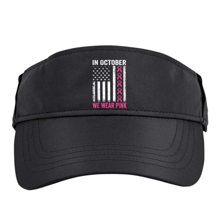 In October We Wear Gift Us Flag Adult Drive Performance Visor