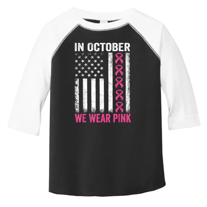 In October We Wear Gift Us Flag Toddler Fine Jersey T-Shirt