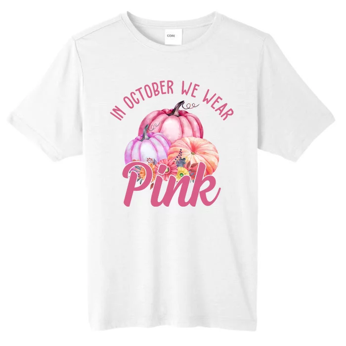 In October We Wear Pink Pumpkin Patch Breast Cancer ChromaSoft Performance T-Shirt