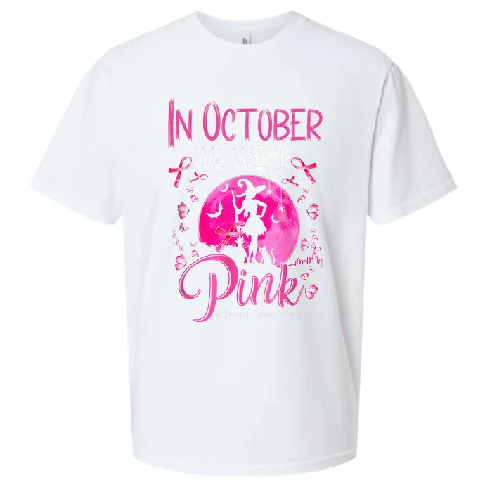 In October We Wear Pink Pumpkin Breast Cancer Awareness Cute Sueded Cloud Jersey T-Shirt