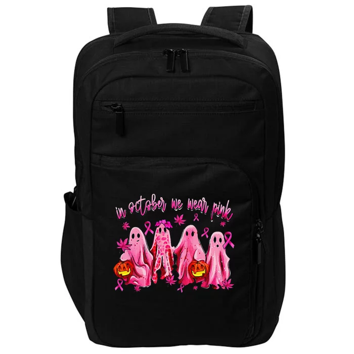 In October We Wear Pin.K Breast Cancer Awareness Halloween Impact Tech Backpack