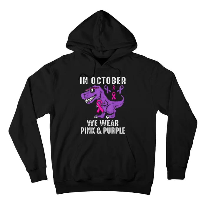 In October We Wear Purple Breast Cancer Awareness Hoodie