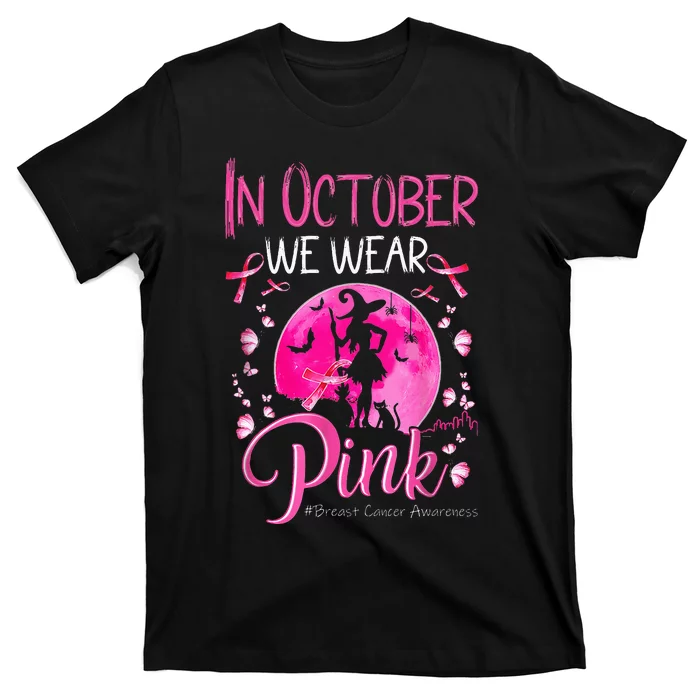 In October We Wear Breast Cancer Awareness T-Shirt