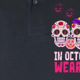 In October We Wear Pink Day Of The Dead Skulls Softstyle Adult Sport Polo