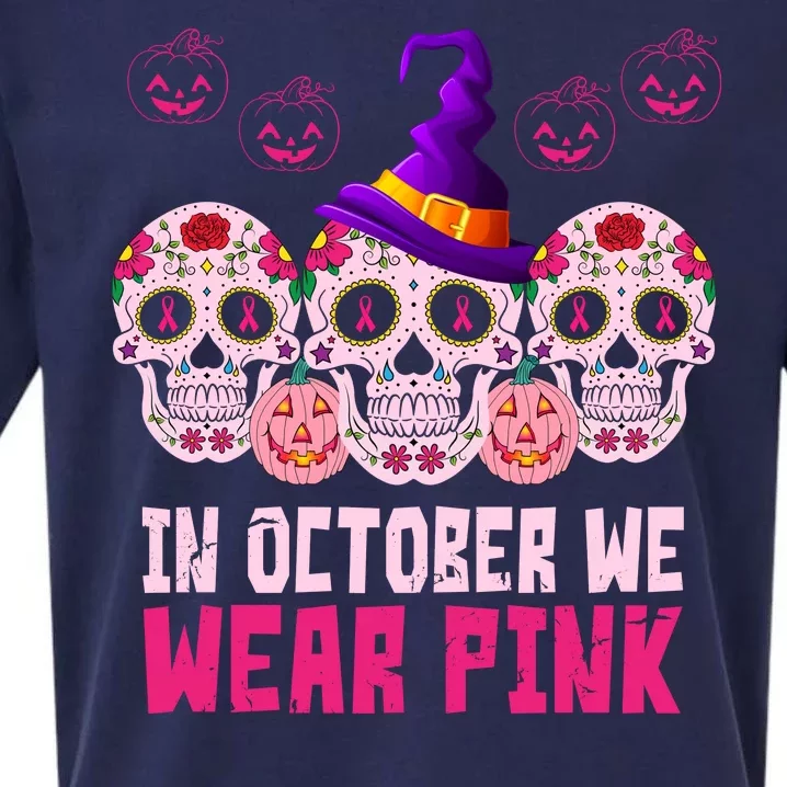 In October We Wear Pink Day Of The Dead Skulls Sueded Cloud Jersey T-Shirt