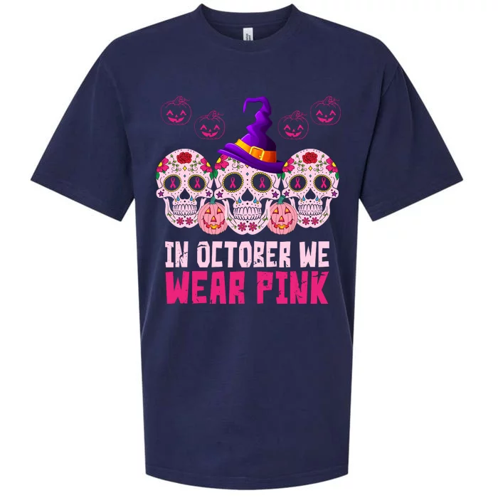 In October We Wear Pink Day Of The Dead Skulls Sueded Cloud Jersey T-Shirt