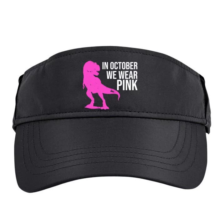 In October We Wear Pink Dinosaur T Rex Adult Drive Performance Visor