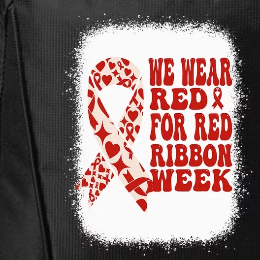 In October We Wear Red Ribbon Week Awareness City Backpack