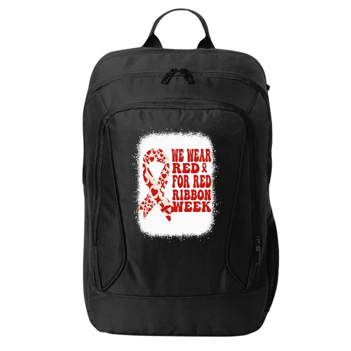 In October We Wear Red Ribbon Week Awareness City Backpack