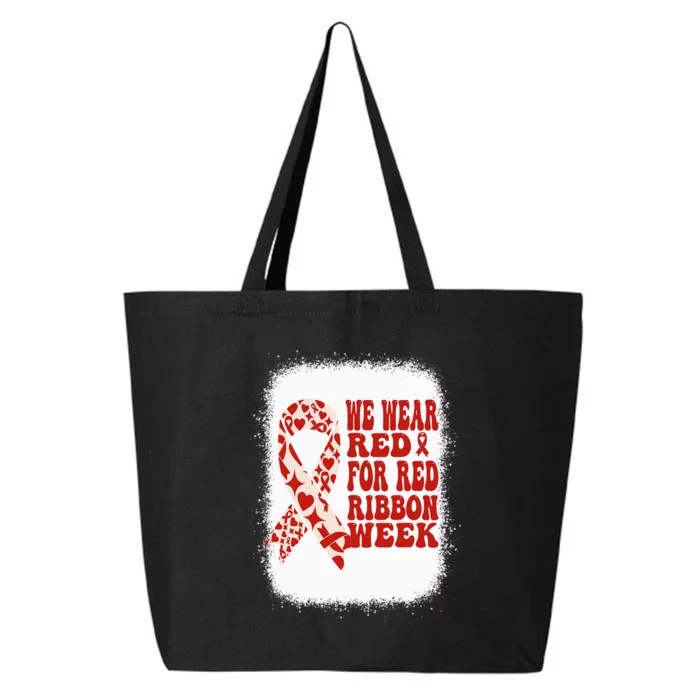 In October We Wear Red Ribbon Week Awareness 25L Jumbo Tote