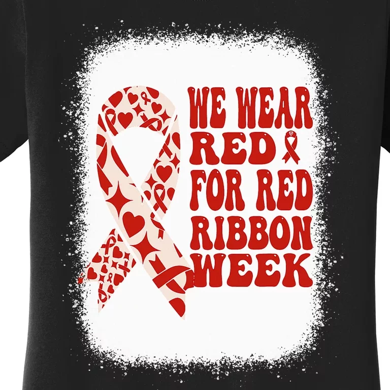 In October We Wear Red Ribbon Week Awareness Women's T-Shirt